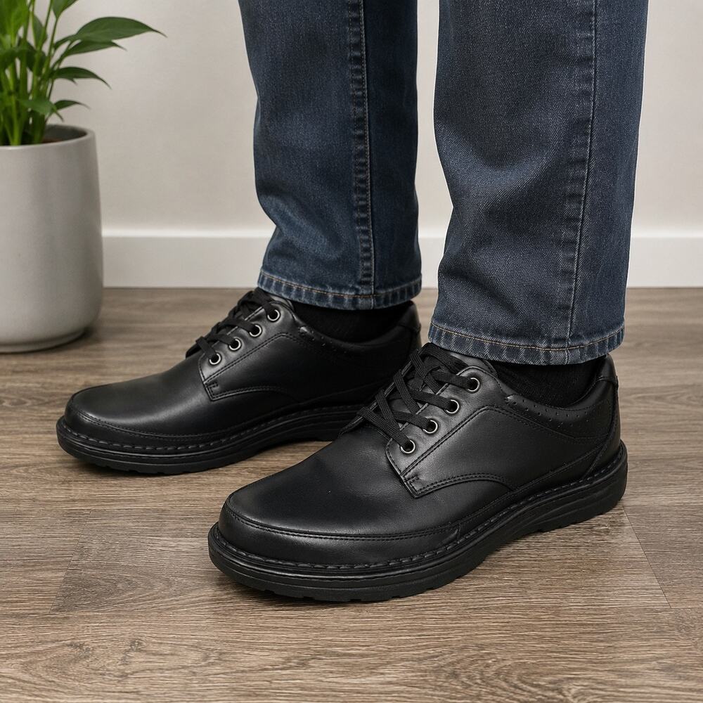 Drew Toledo II 40200-14 Black Leather Orthopedic Shoes Men’s 12 4E Extra Wide